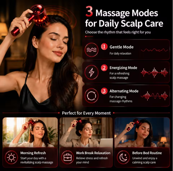 Red Light Scalp Massager